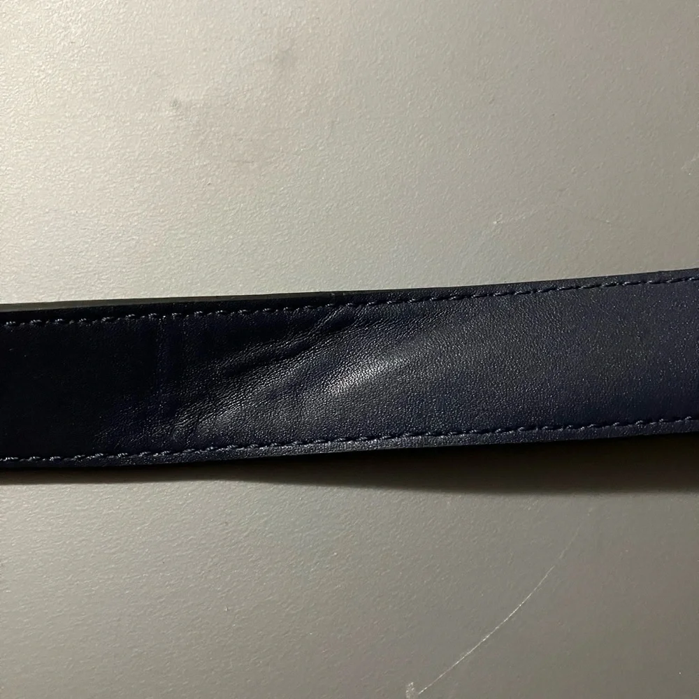 Black Leather Belt with Silver Buckle